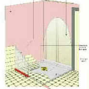 Waterproofing and tiling a shower without a hob